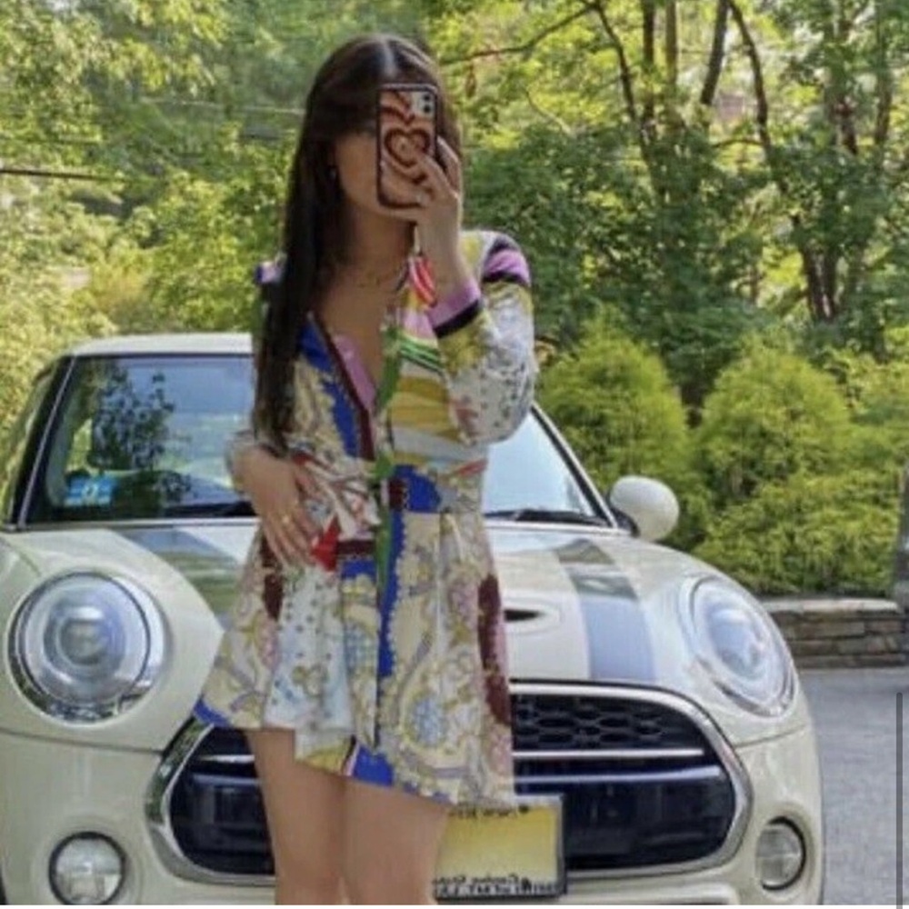 Zara Multicolor Long Sleeve Dress - Picture 7 of 15